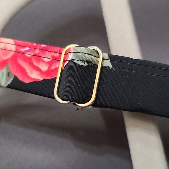 Terra & Sky Womens Swimsuit One Piece Black Floral Adjustable Straps 2X(20-22W) - Picture 7 of 14